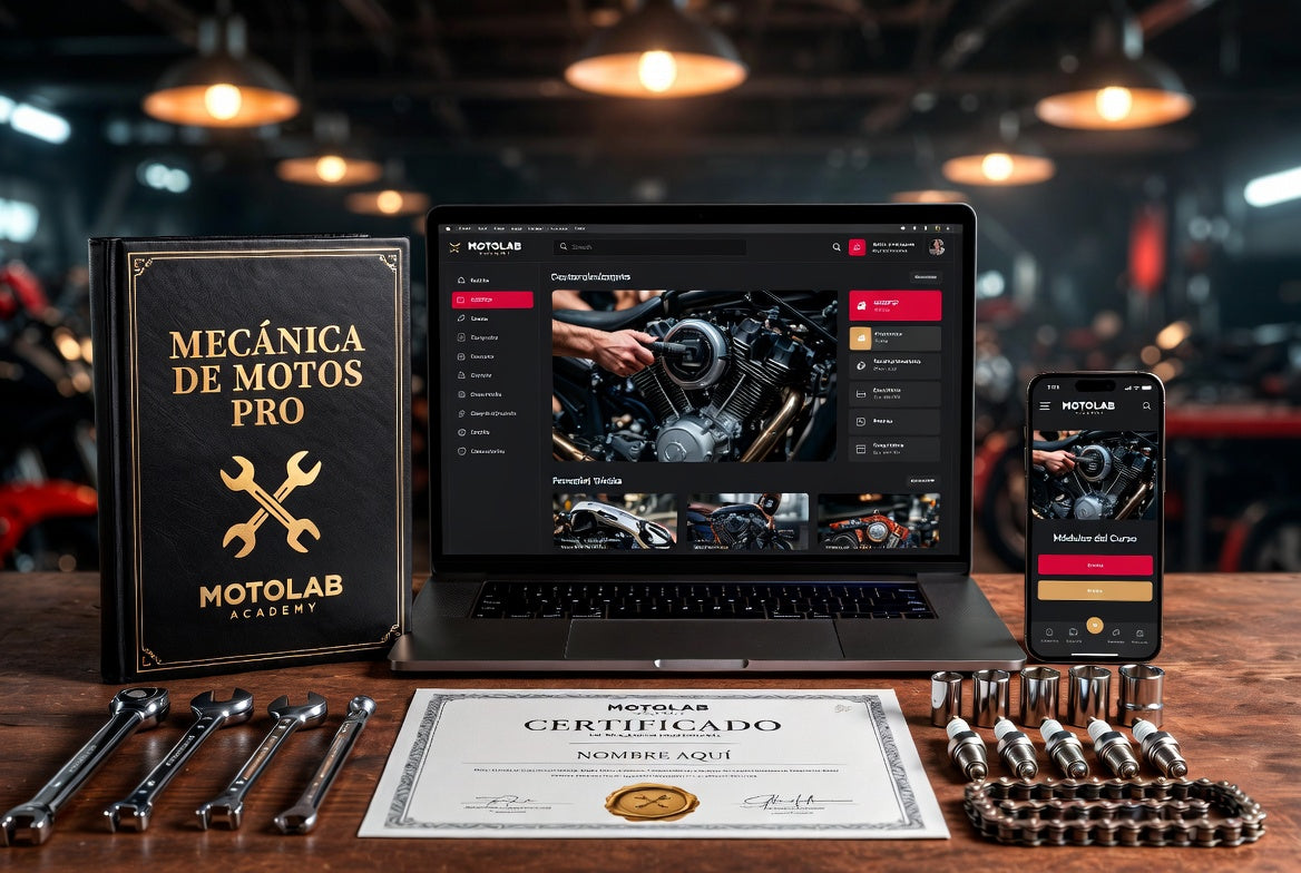 CURSO 100% ONLINE MECÁNICA DE MOTOS PRO / MOTOLAB ACÁDEMY